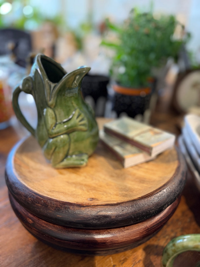 Mango Wood Dish, Natural & Burnt Finish