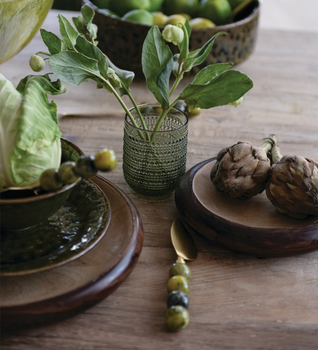 Mango Wood Dish, Natural & Burnt Finish