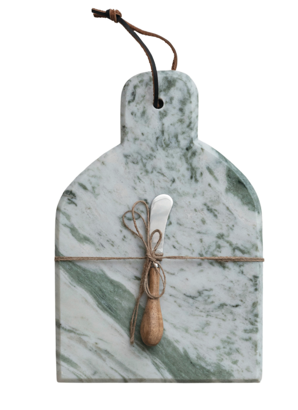 Marble Cheese/Cutting Board w/Knife