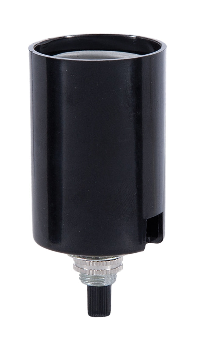 Medium Base, Phenolic, 2-Piece Bottom Husk Socket with On-Off Turn Knob