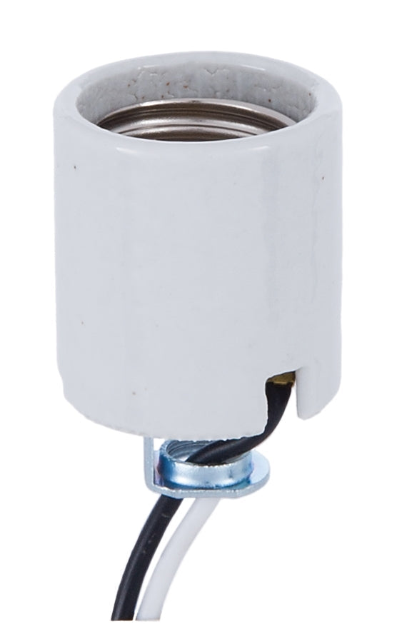 Medium Base Porcelain Socket With Hickey and 42" Lead Wires