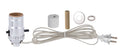Medium Base Pre-wired Bottle Kit with 3/4 Inch Adapter, Clear Silver Cord