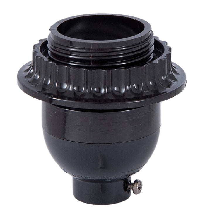 Medium Base, Short Keyless, Phenolic Socket, with Threaded Shell and Ring