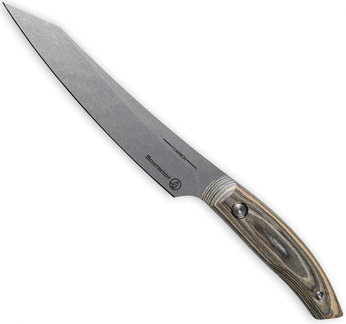 Knife with a wooden handle on a white background