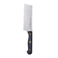 Knife with a black handle on a white background