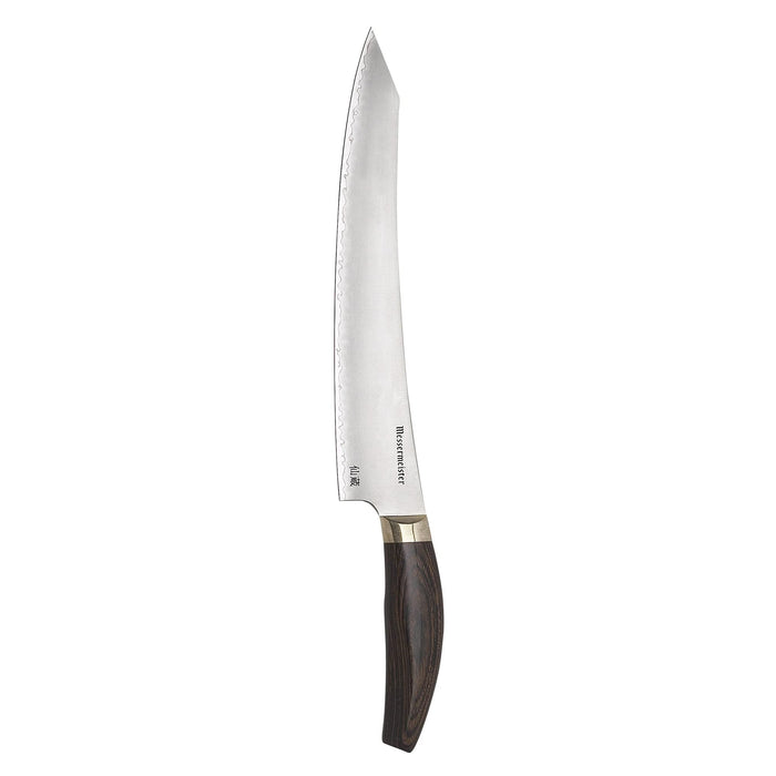 10 inch slicing knife displayed vertically on a white background