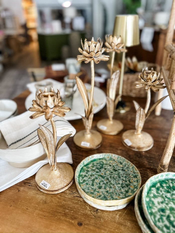 metal flower taper holder  -Tall