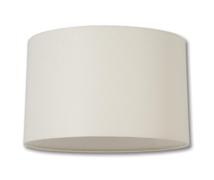 Mid Century Retro Drum Lamp Shades - Eggshell Color, 100% Fine Linen