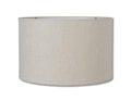 Mid Century Retro Drum Lamp Shades - Natural Color, 100% Fine Linen