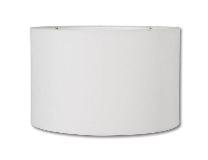 Mid Century Retro Drum Lamp Shades - Off White Color, 100% Fine Linen