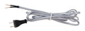Mid-Century Style Silver Rayon Lamp Cord Set , Choice of Length