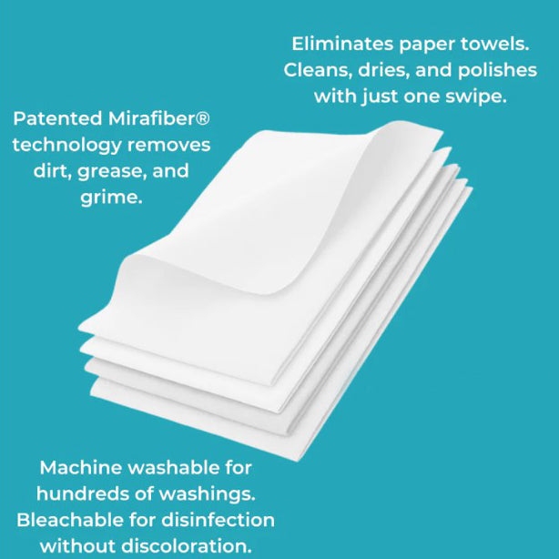 MiraFiber Ultimate Cloth, Washable & Reusable, 13.5" x 15.5" (99059)