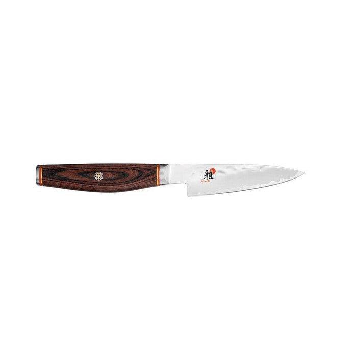 Miyabi Artisan Paring Knife - 3.5″ displayed horizontally on a white background