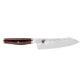 Miyabi Artisan Rocking Santoku - 7″ displayed horizontally on  a white background