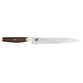 Miyabi Artisan Slicing Knife - 9.5″ displayed horizontally on a white background