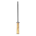 Miyabi Birchwood Sharpening Steel - 9″ displayed vertically on a white background