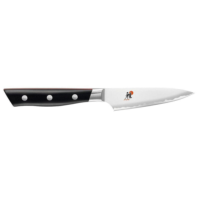 Miyabi Evolution Paring Knife - 3.5″ displayed horizontally on a white background