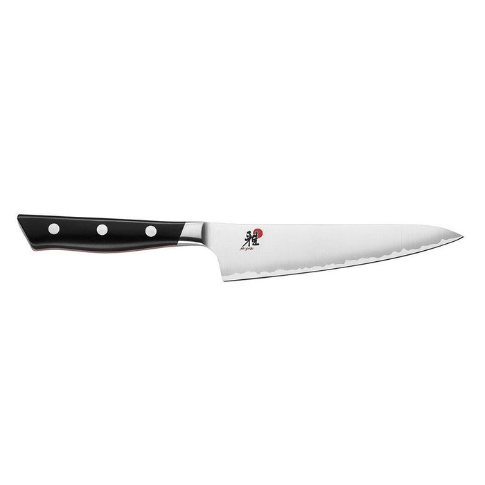 Miyabi Evolution Prep Knife - 5.25″ displayed horizontally on a white background