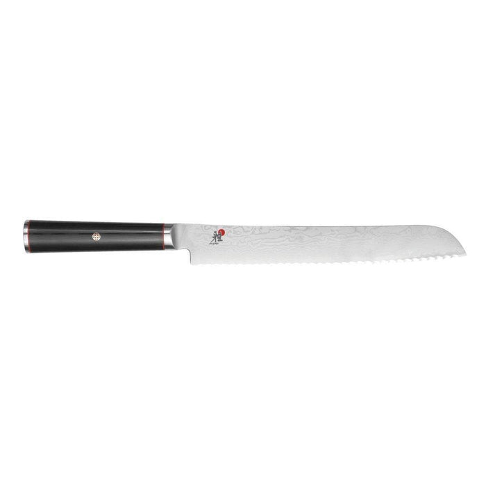 Miyabi Kaizen Bread Knife - 9.5″ displayed horizontally on a white background