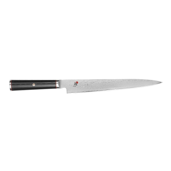 Miyabi Kaizen Slicing Knife - 9.5″ displayed horizontally on a white background