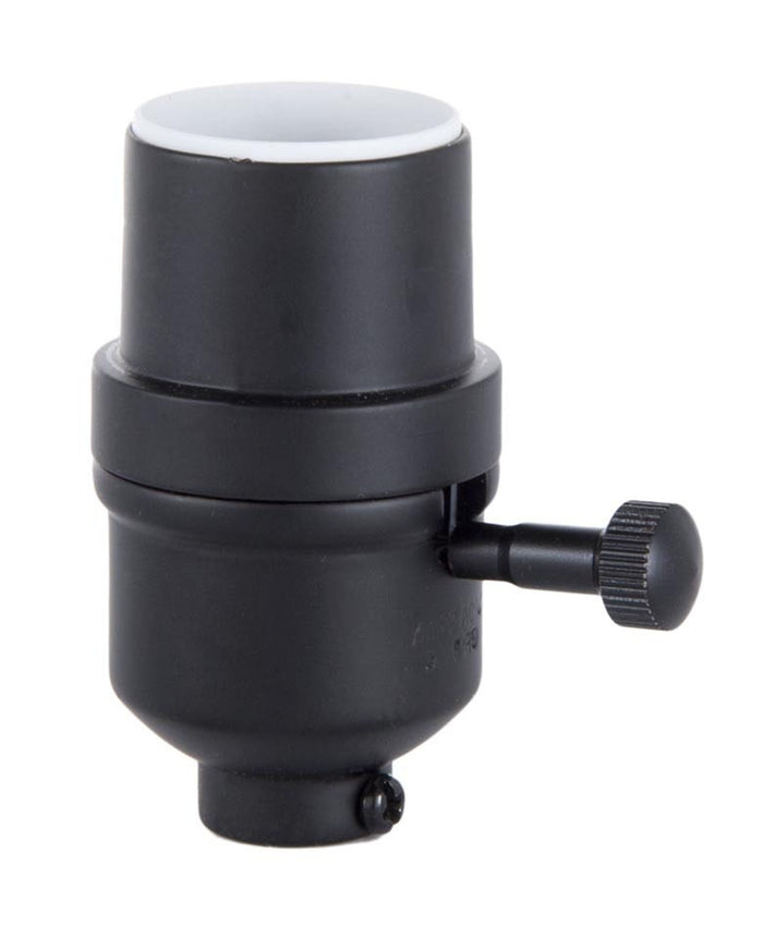 Modern Style 3-Way Screw Together Socket w/Satin Black Finish