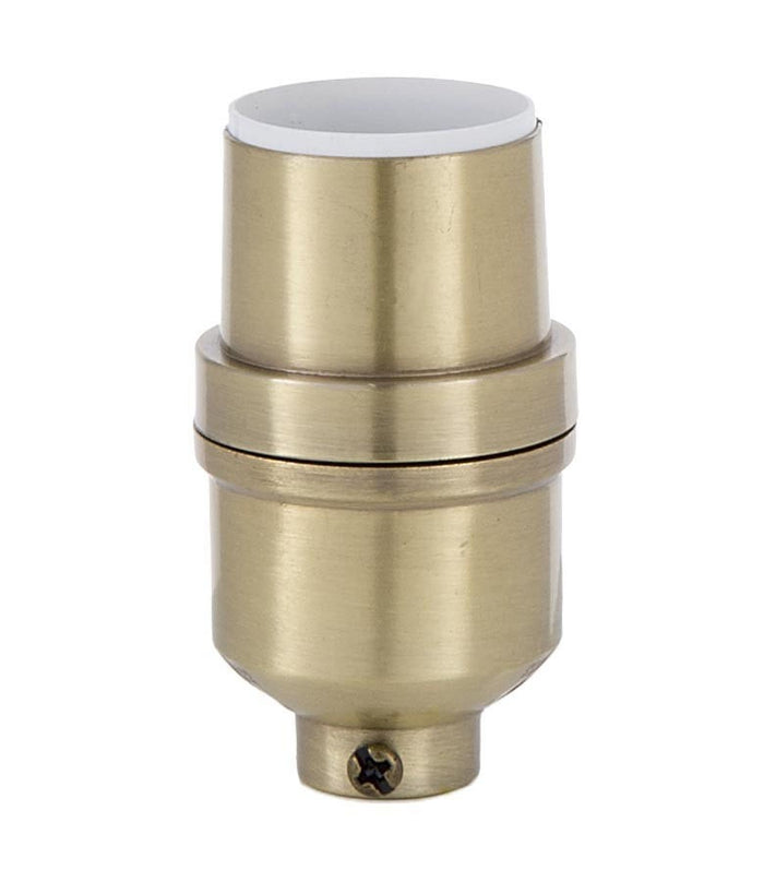 Modern Style Keyless Socket - Antique Brass Finish