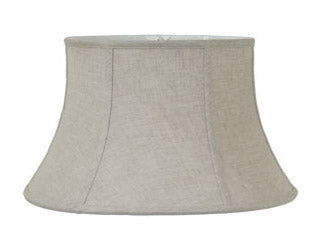 Natural Color Fine Linen Floor Lamp Shallow Drum Shade