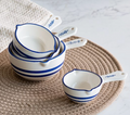 Nesting Blue + White  STRIPE Measuring Cups