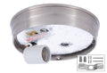 Nickel Finish Flush Mount 6 Inch Wired Shade Holder