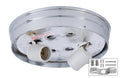 Nickel Finish Flush Mount 8 Inch Wired Shade Holder