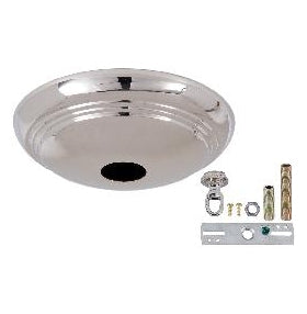 Nickel Finish Solid Spun Brass Ribbed Canopy Kits (11734N)