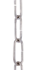 Nickel Plated 8 Gauge Straight Sided Oval Brass Lamp Chain