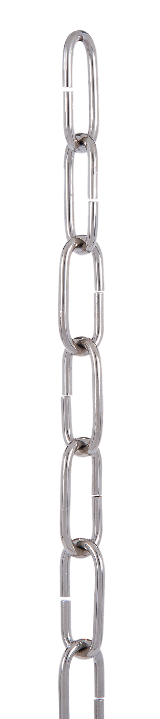 Nickel Plated 8 Gauge Straight Sided Oval Brass Lamp Chain