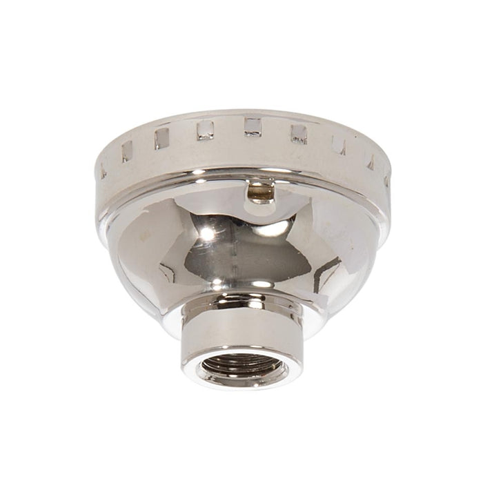 Nickel Plated Brass E-26 Socket Cap, No Set Screw, 1/8 IP