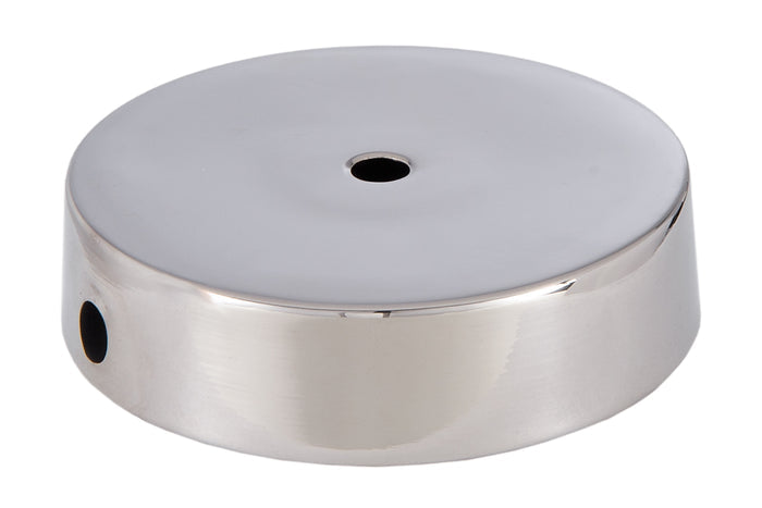 Nickel Plated Disc Brass Lamp Base, Choice of Size 4 to 6" Dia.