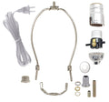 Nickel Table Lamp Wiring Kit with Push-Thru Socket