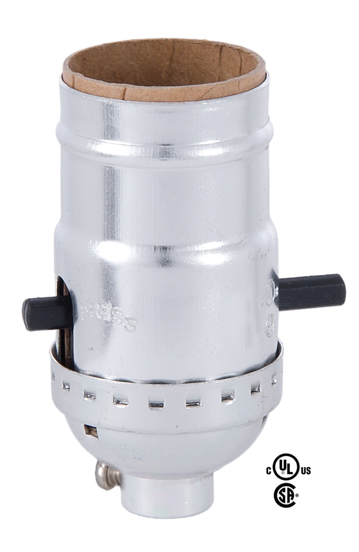 Nickel Table Lamp Wiring Kit with Push-Thru Socket
