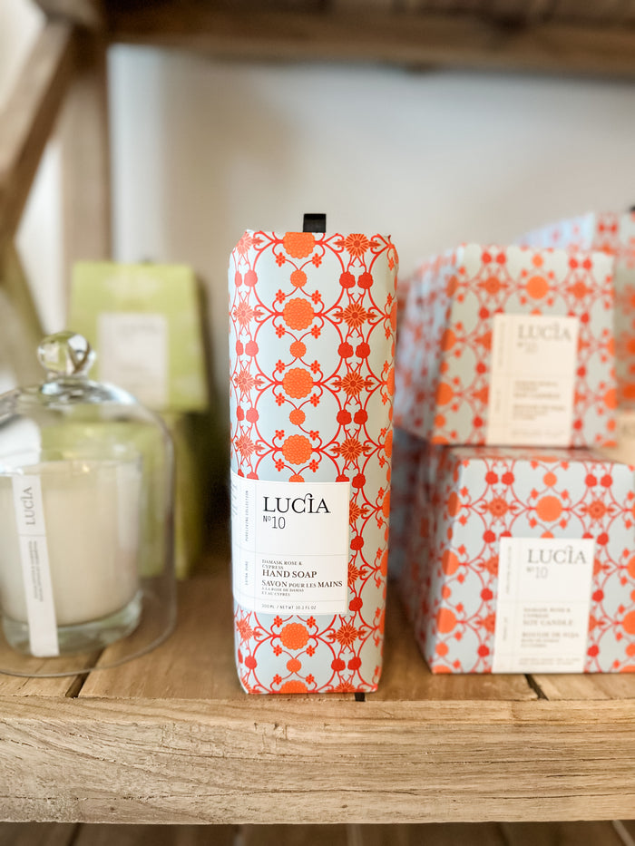 No. 10 Rose Damask + Cypress Liquid Hand Soap