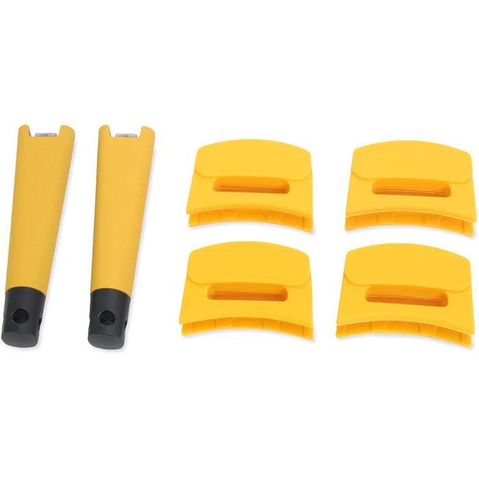 Butternut orange Zavoir noir 6pc handle grip set for noir cookware collection on a white background