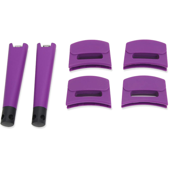 Purple Zavoir noir 6pc handle grip set for noir cookware collection on a white background