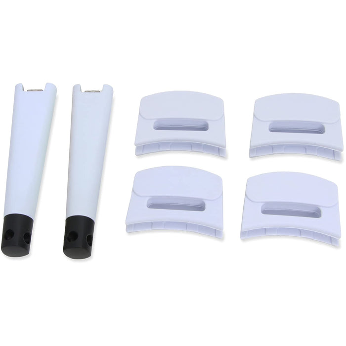 Sky blue Zavoir noir 6pc handle grip set for noir cookware collection on a white background