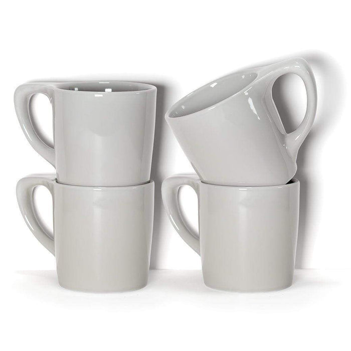 Set of 4 Light Gray notNeutral LINO 10 oz. Coffee Mug displayed on a white background