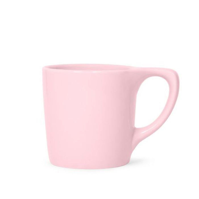 10 oz pink Notneutral coffee mug displayed on a white background