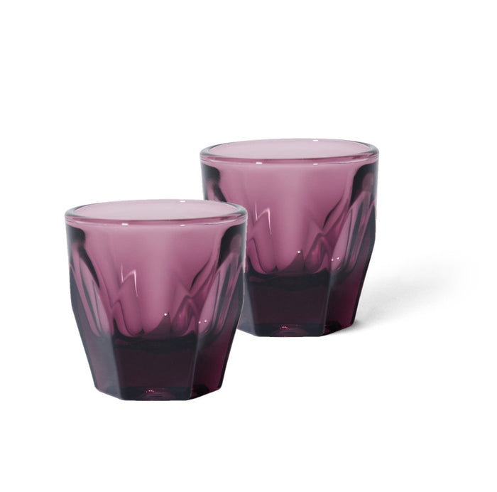 2 pack notNeutral amethyst Vero cortado glasses displayed on a white background