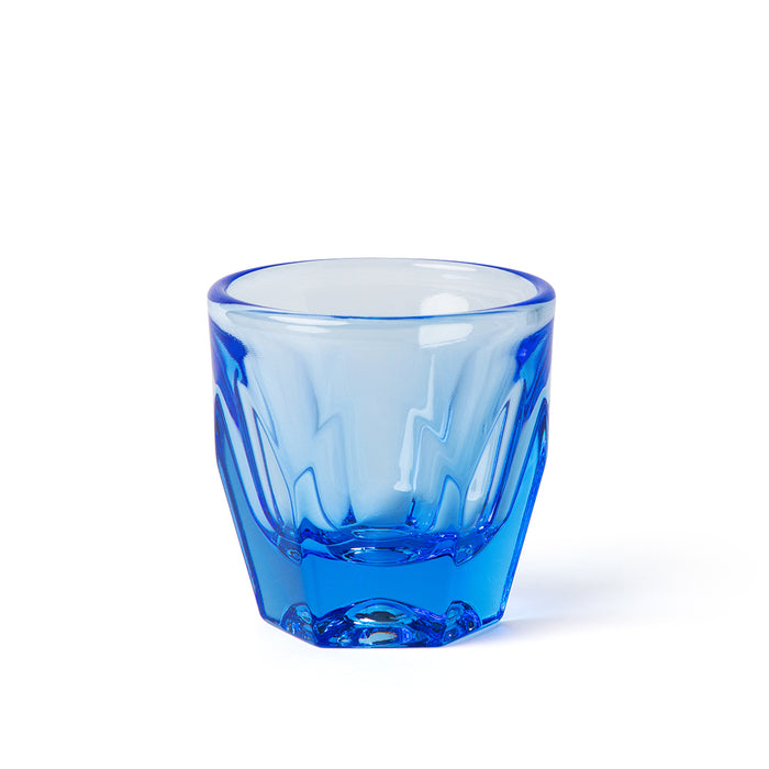Ocean blue Notneutral vero cortado glass displayed on a white background