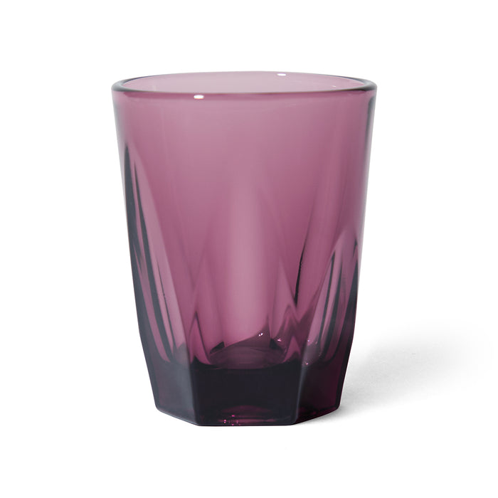 NotNeutral amethyst Vero latte glass displayed on a white background