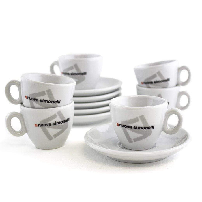 Nuova Simonelli Coffee Mugs & Espresso Cups Nuova Simonelli Espresso Cup and Saucer - Set of 6 JL-Hufford