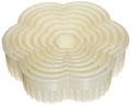 Set of white silicone baking molds on a white background