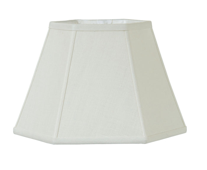 Off White Fine Linen Hexagon Lamp Shade