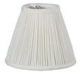 Off White Shantung Silk Pencil Pleat Empire Mini Shade